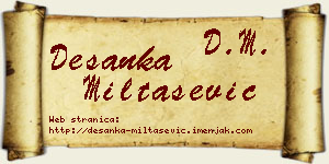Desanka Miltašević vizit kartica